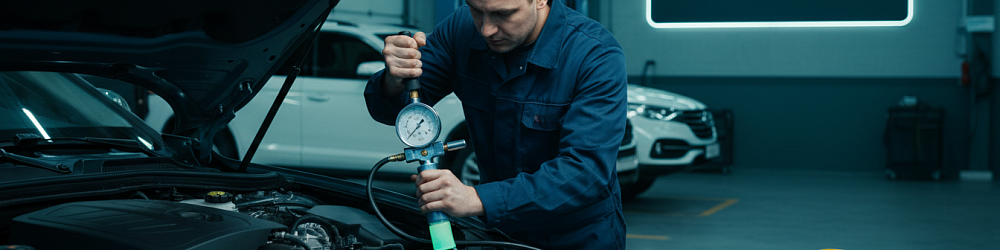 Опрессовка системы охлаждения двигателя 