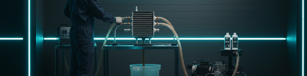 Промывка радиатора печки