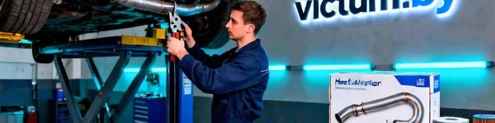 Замена гофры глушителя